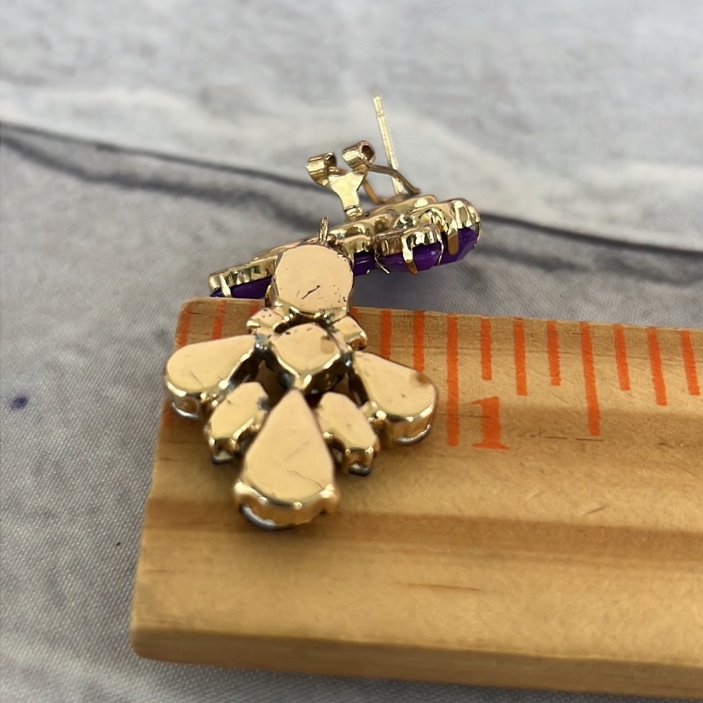 Stunning Rhinestone Multi Colored Dangling Pierce… - image 3